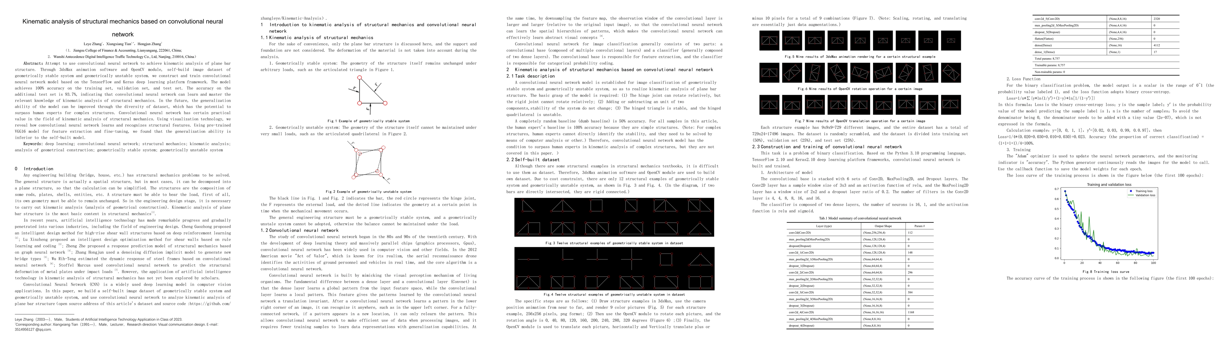 Thumbnail for Kinematic analysis of structural mechanics based on convolutional neural
  network