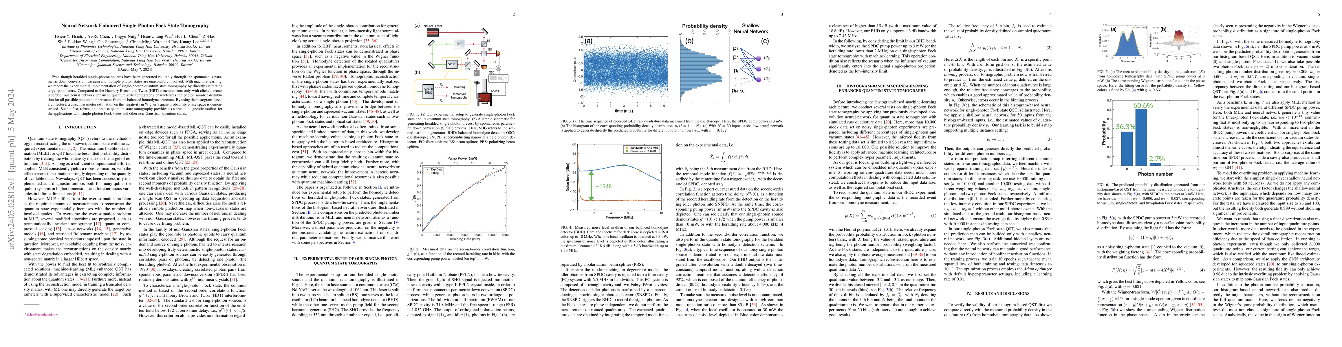 Thumbnail for Neural Network Enhanced Single-Photon Fock State Tomography