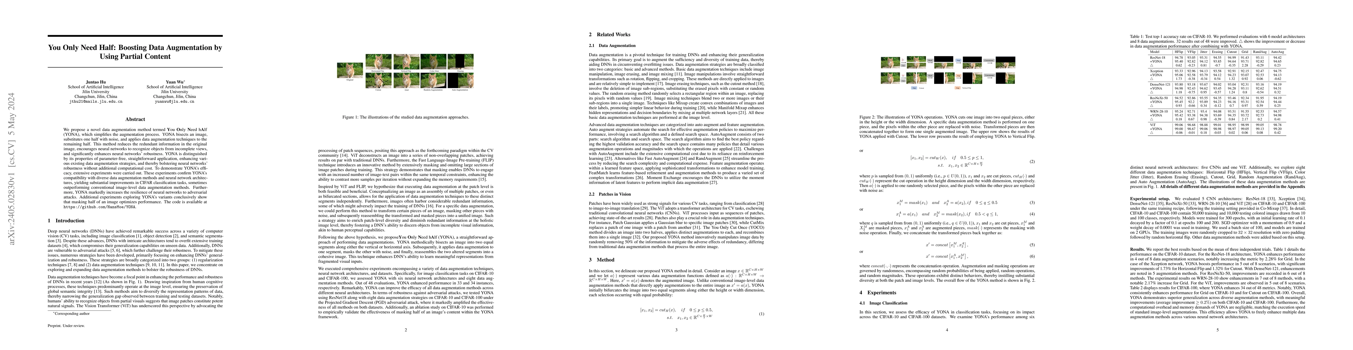 Thumbnail for You Only Need Half: Boosting Data Augmentation by Using Partial Content