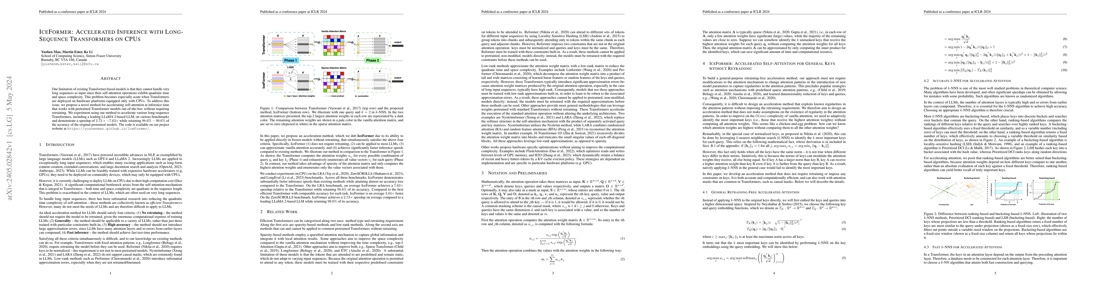 Thumbnail for IceFormer: Accelerated Inference with Long-Sequence Transformers on CPUs