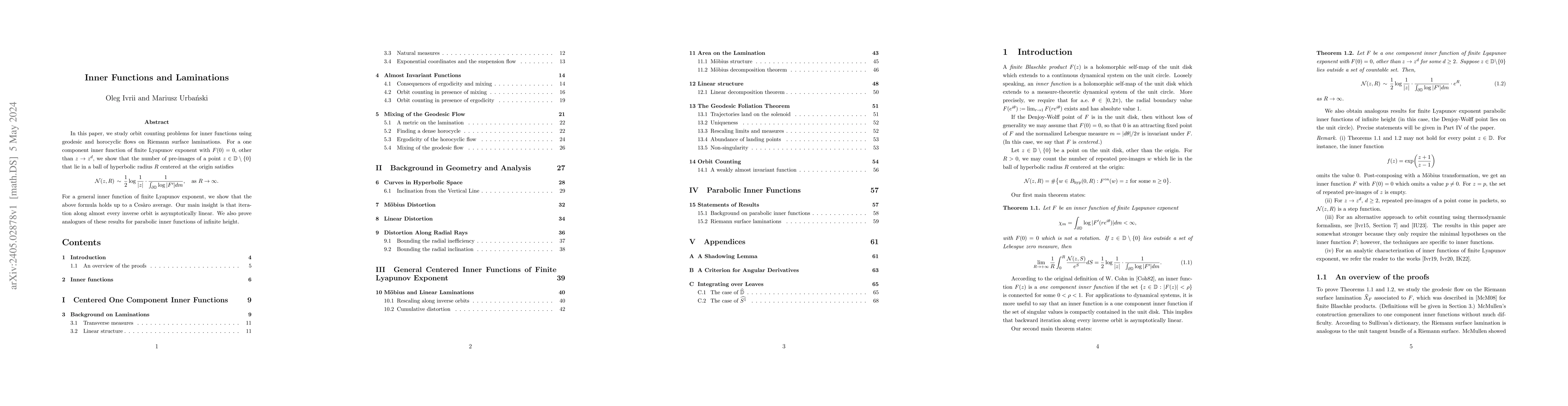 Thumbnail for Inner Functions and Laminations