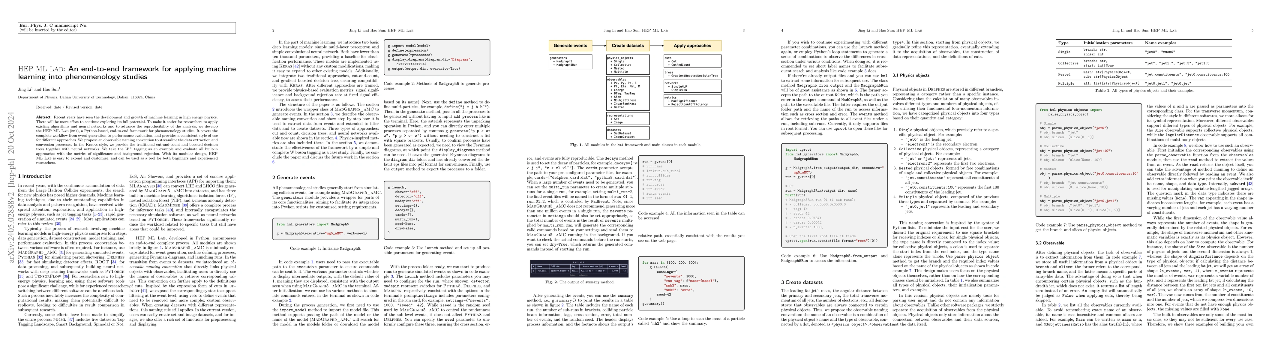 Thumbnail for HEP ML Lab: An end-to-end framework for applying machine learning into
  phenomenology studies