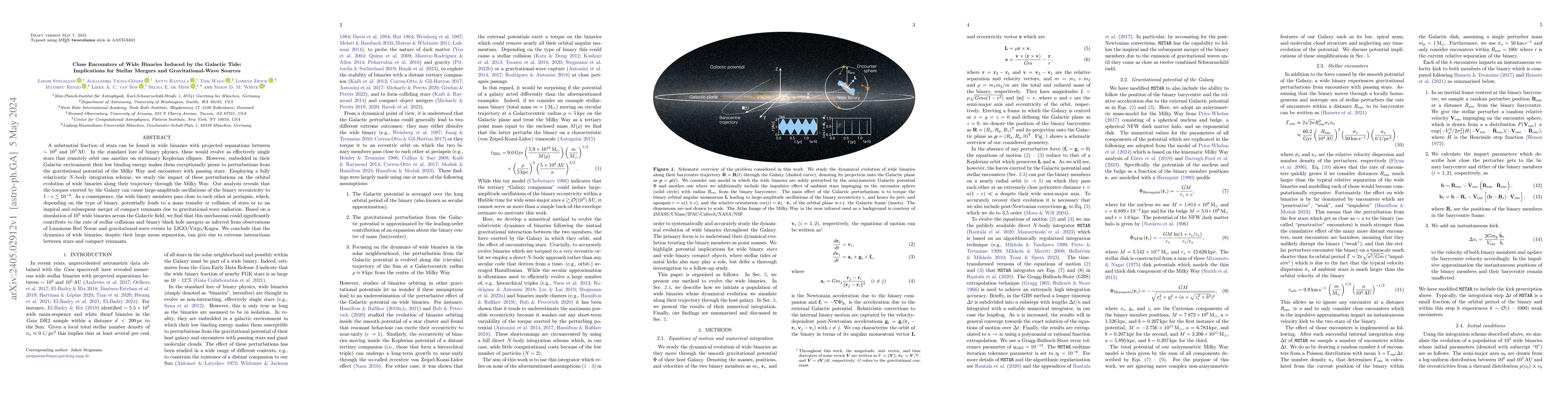 Thumbnail for Close Encounters of Wide Binaries Induced by the Galactic Tide:
  Implications for Stellar Mergers and Gravitational-Wave Sources