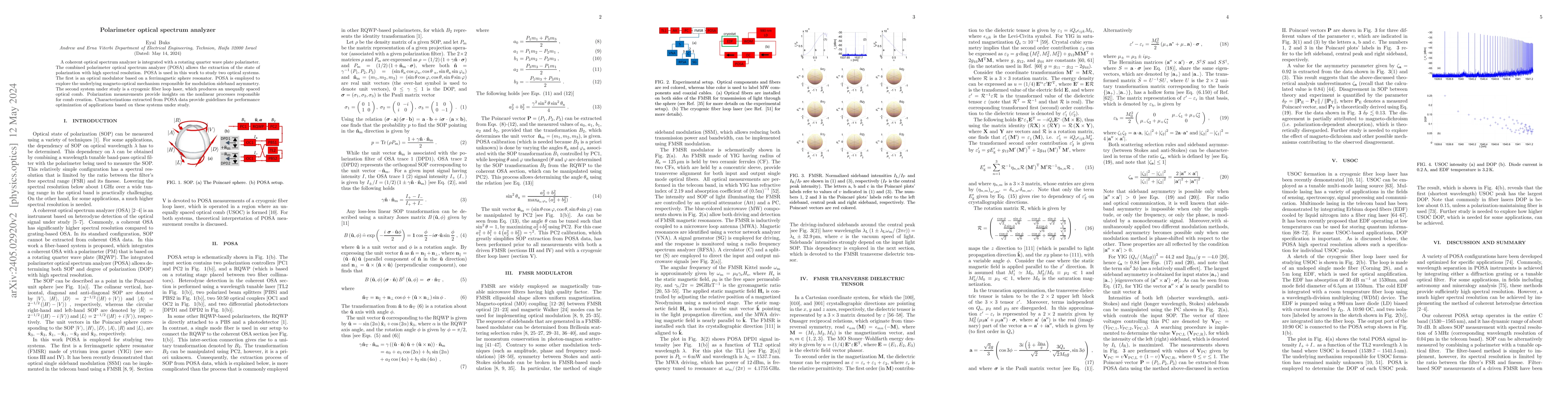 Thumbnail for Polarimeter optical spectrum analyzer