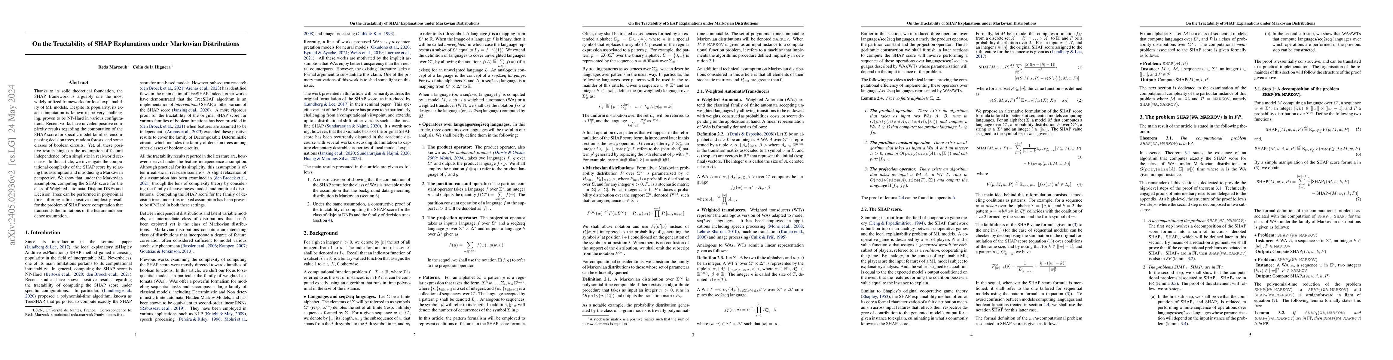 Thumbnail for On the Tractability of SHAP Explanations under Markovian Distributions