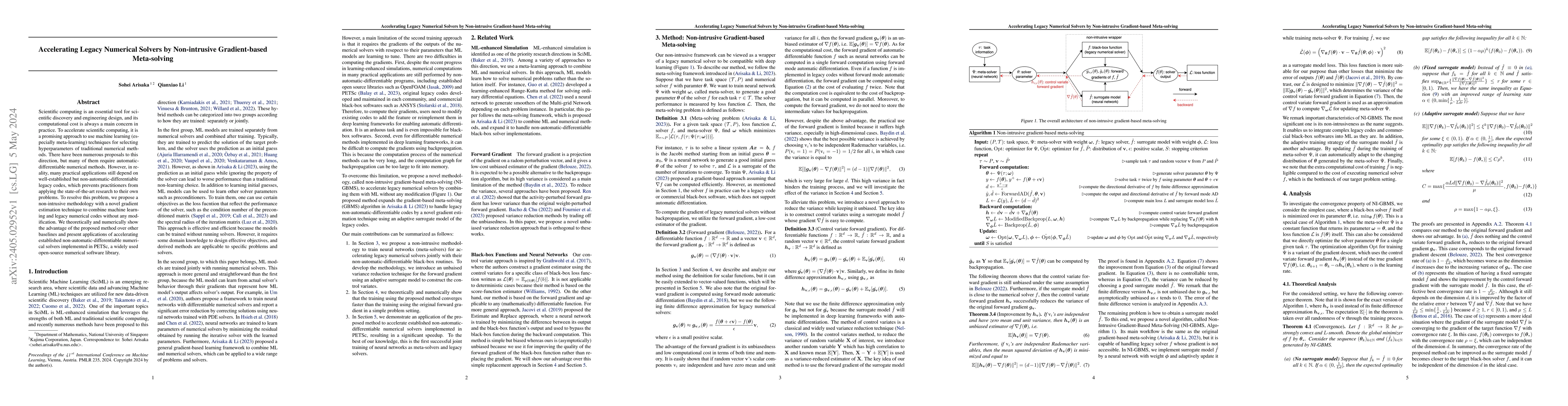 Thumbnail for Accelerating Legacy Numerical Solvers by Non-intrusive Gradient-based
  Meta-solving