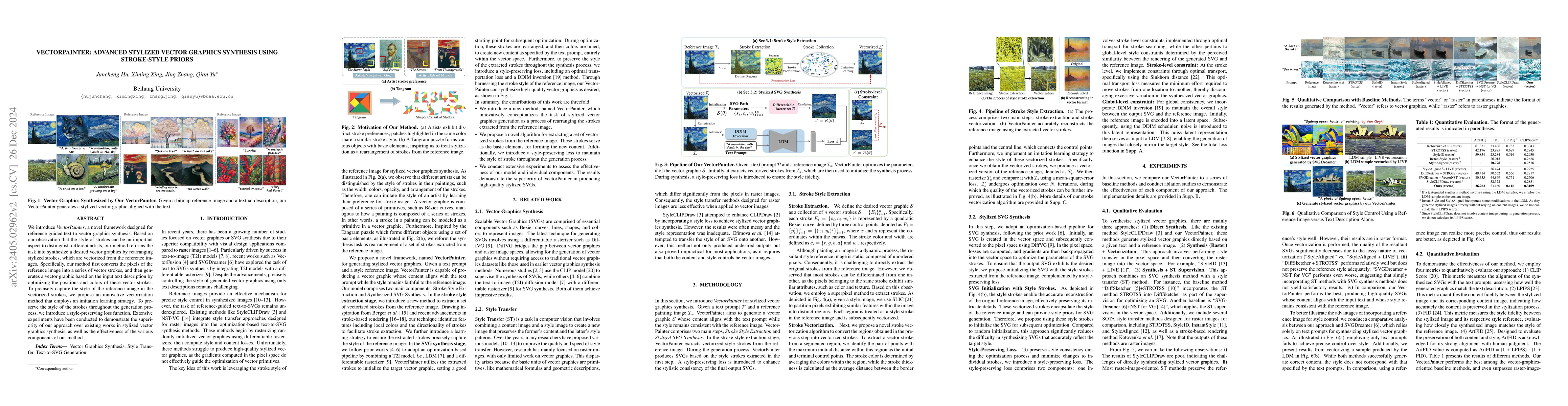 Thumbnail for VectorPainter: A Novel Approach to Stylized Vector Graphics Synthesis
  with Vectorized Strokes