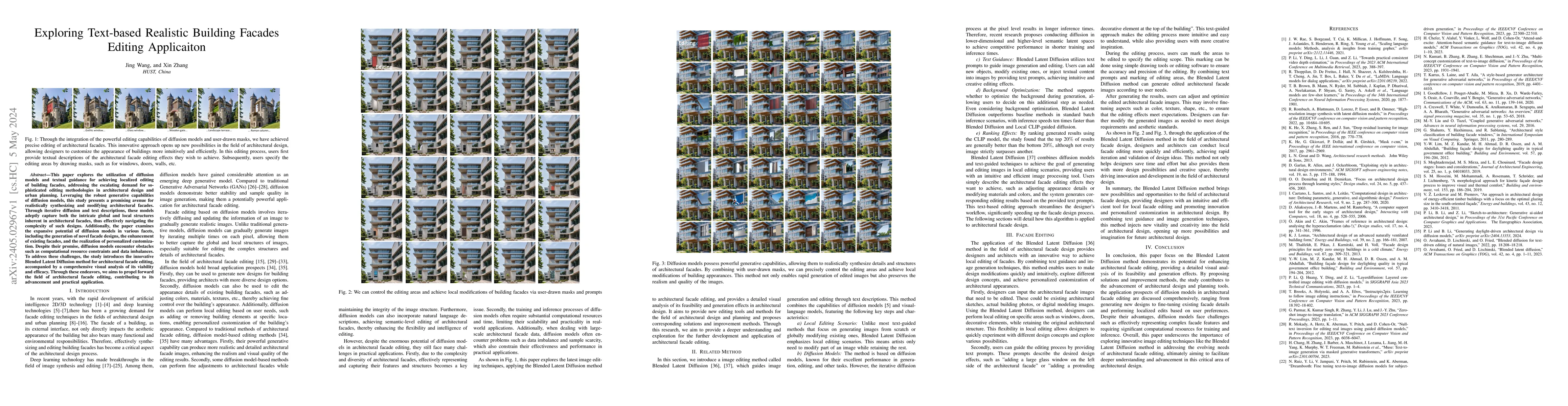 Thumbnail for Exploring Text-based Realistic Building Facades Editing Applicaiton