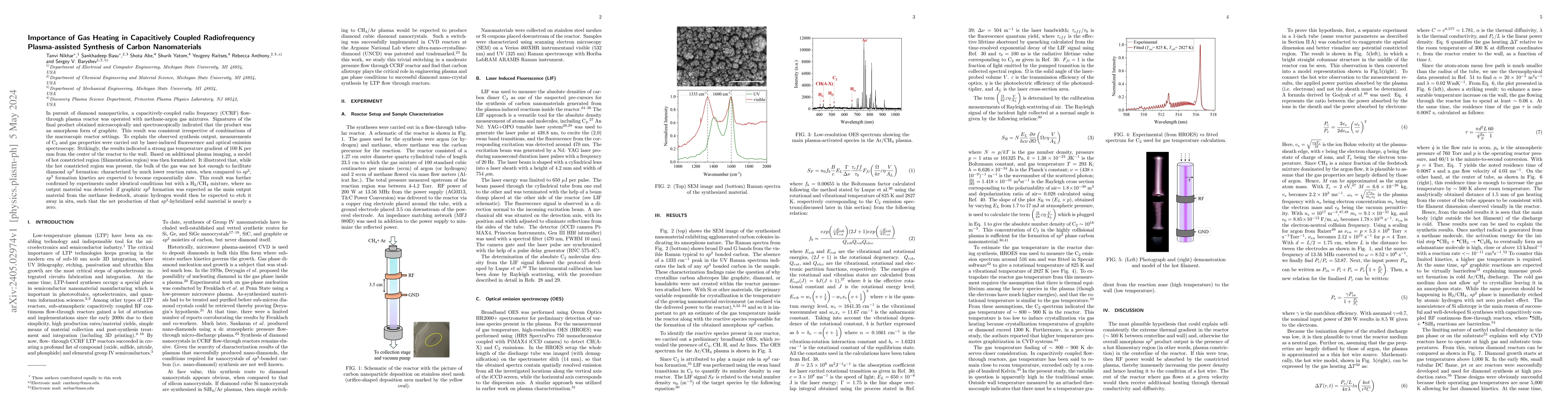 Thumbnail for Importance of Gas Heating in Capacitively Coupled Radiofrequency
  Plasma-assisted Synthesis of Carbon Nanomaterials