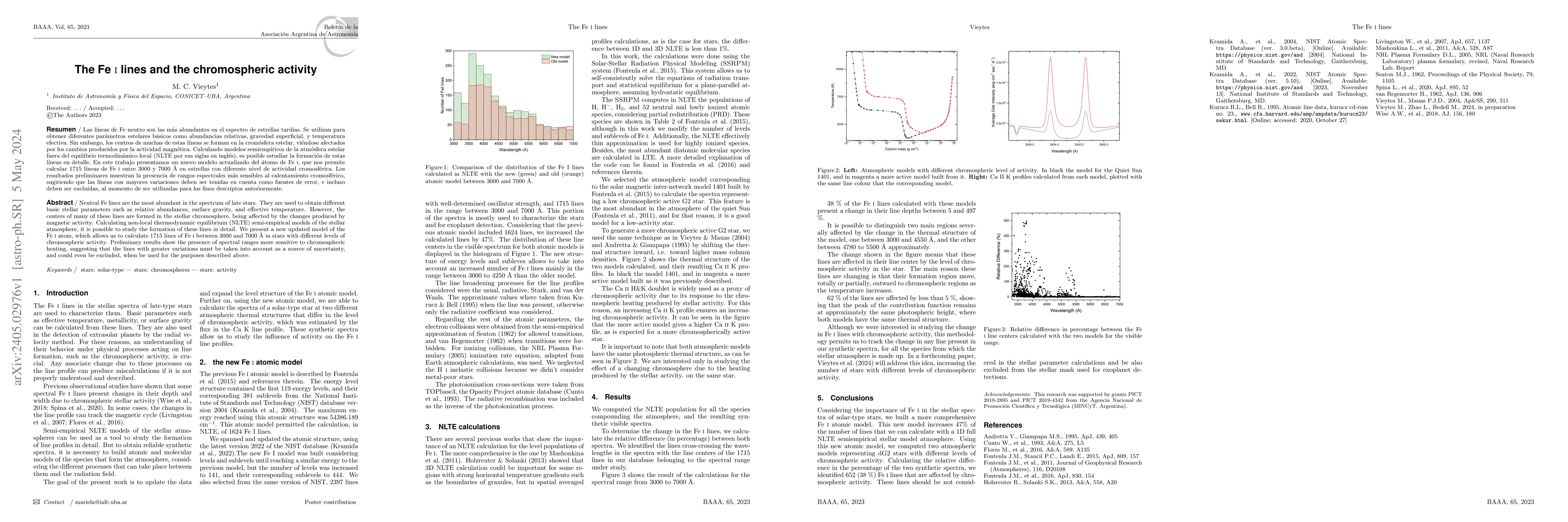Thumbnail for The Fe i lines and the chromospheric activity