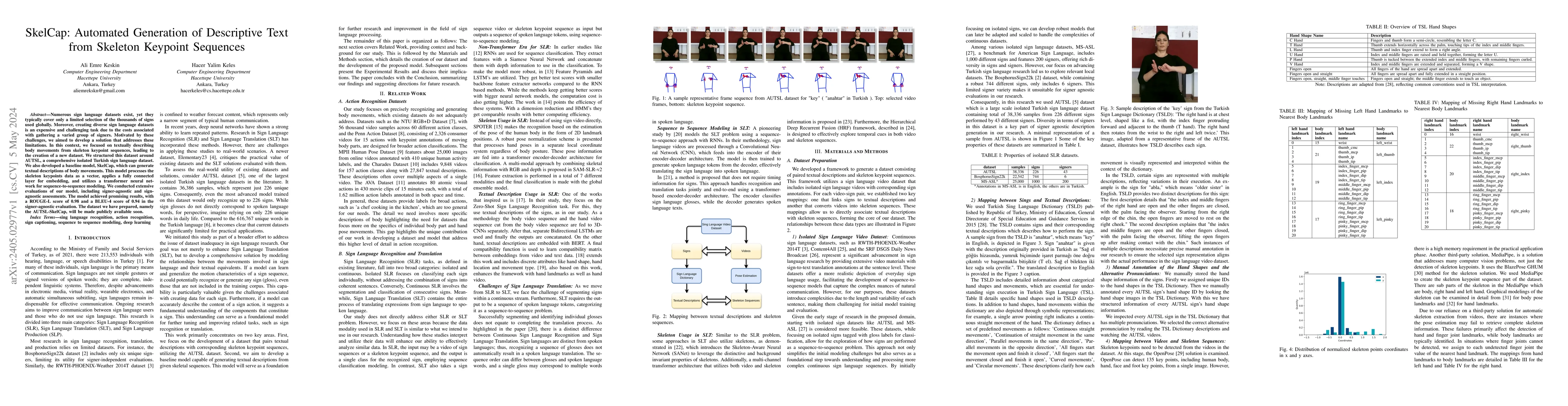 Thumbnail for SkelCap: Automated Generation of Descriptive Text from Skeleton Keypoint
  Sequences