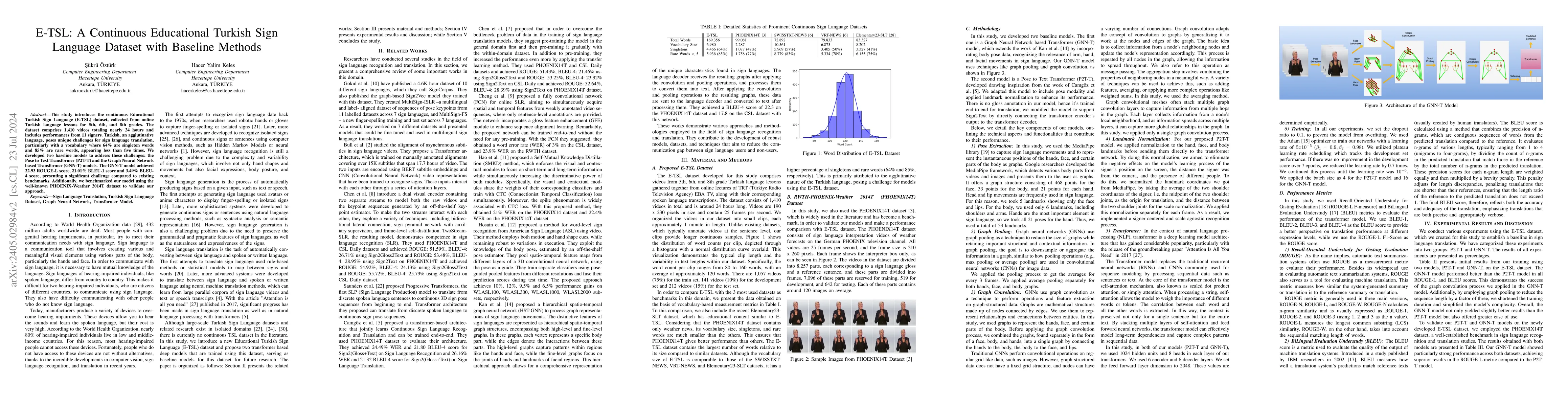 Thumbnail for E-TSL: A Continuous Educational Turkish Sign Language Dataset with
  Baseline Methods