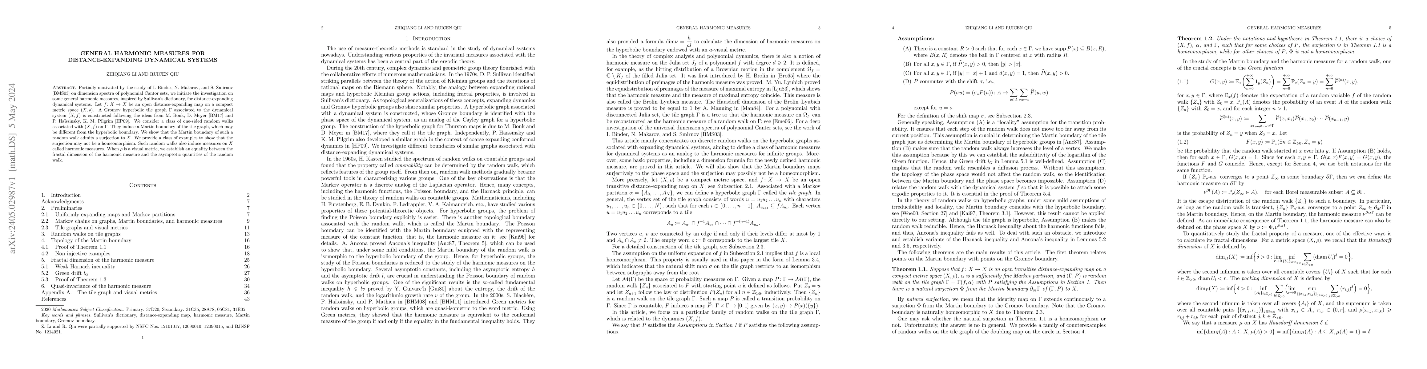 Thumbnail for General harmonic measures for distance-expanding dynamical systems