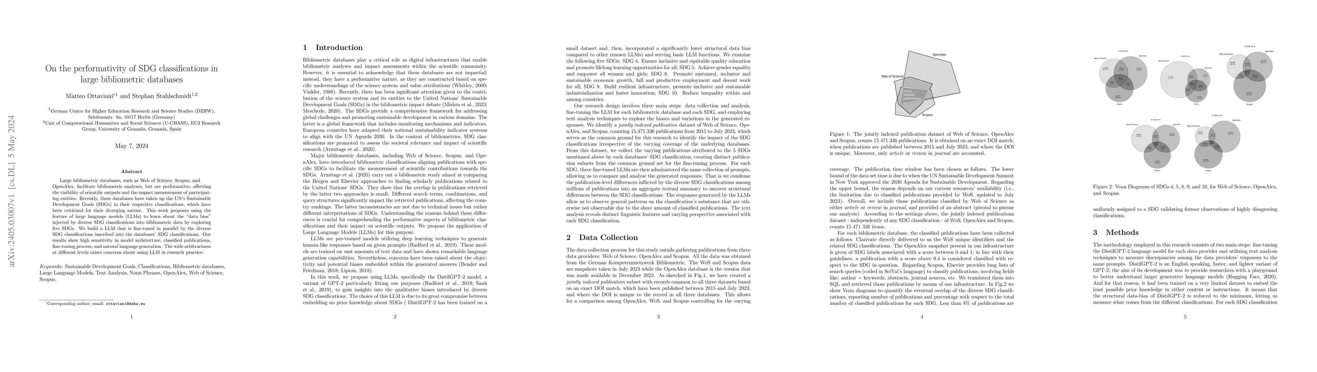 Thumbnail for On the performativity of SDG classifications in large bibliometric
  databases