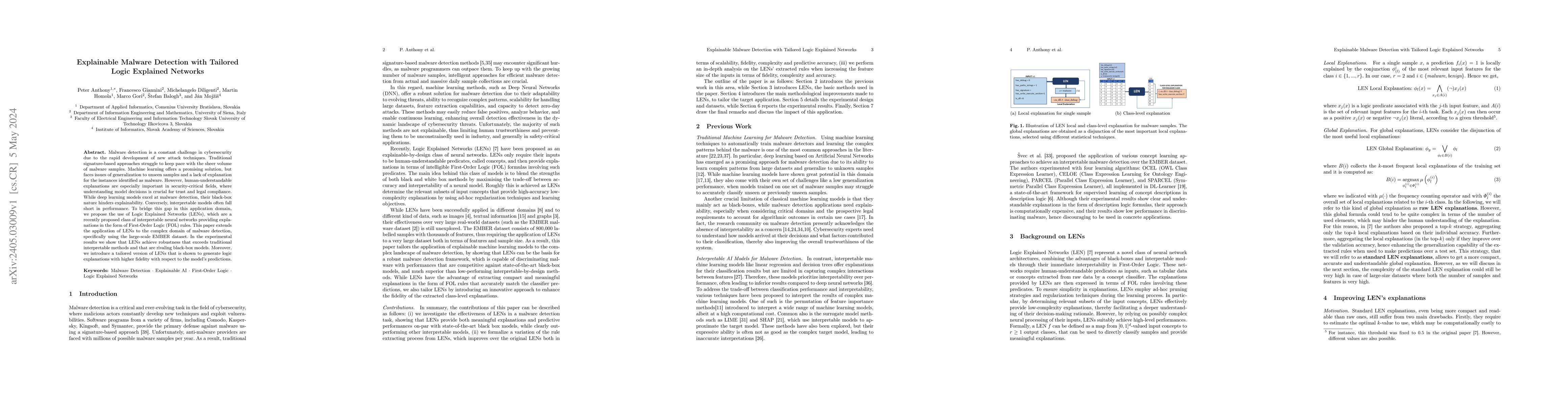 Thumbnail for Explainable Malware Detection with Tailored Logic Explained Networks