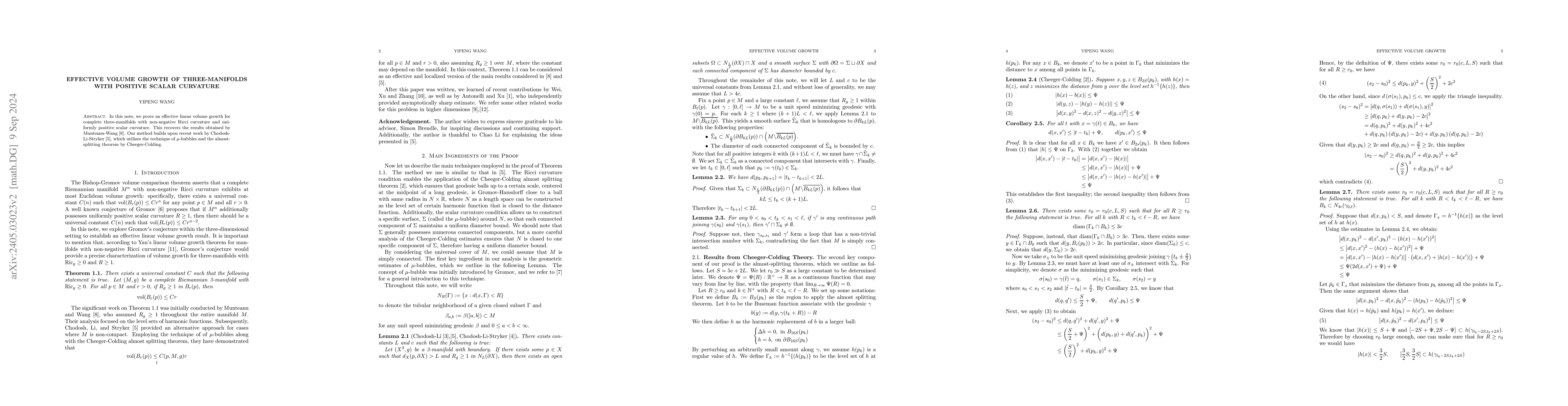 Thumbnail for Effective volume growth of three-manifolds with positive scalar
  curvature