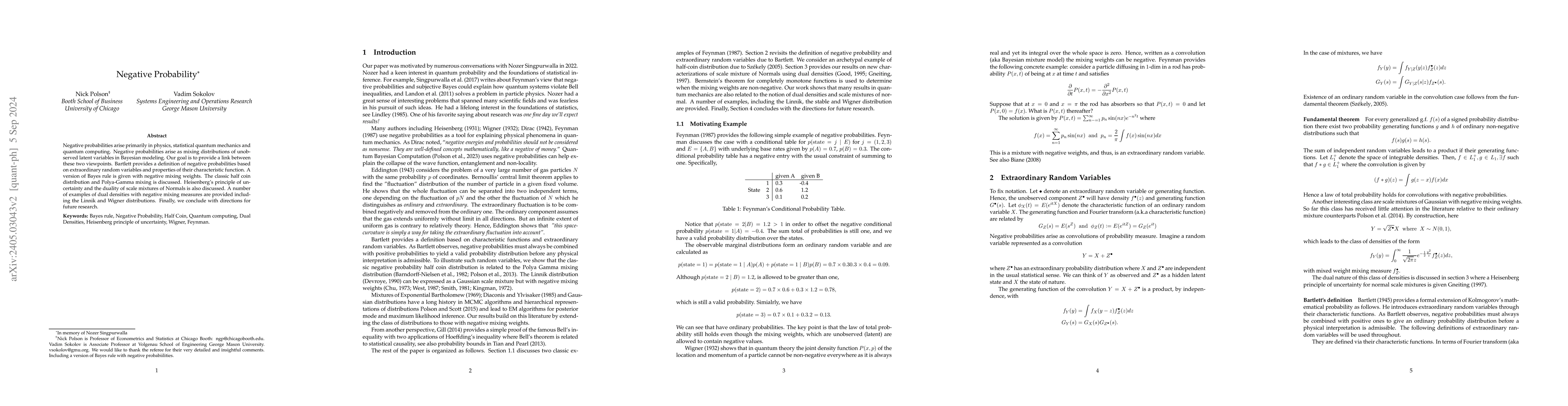 Thumbnail for Negative Probability