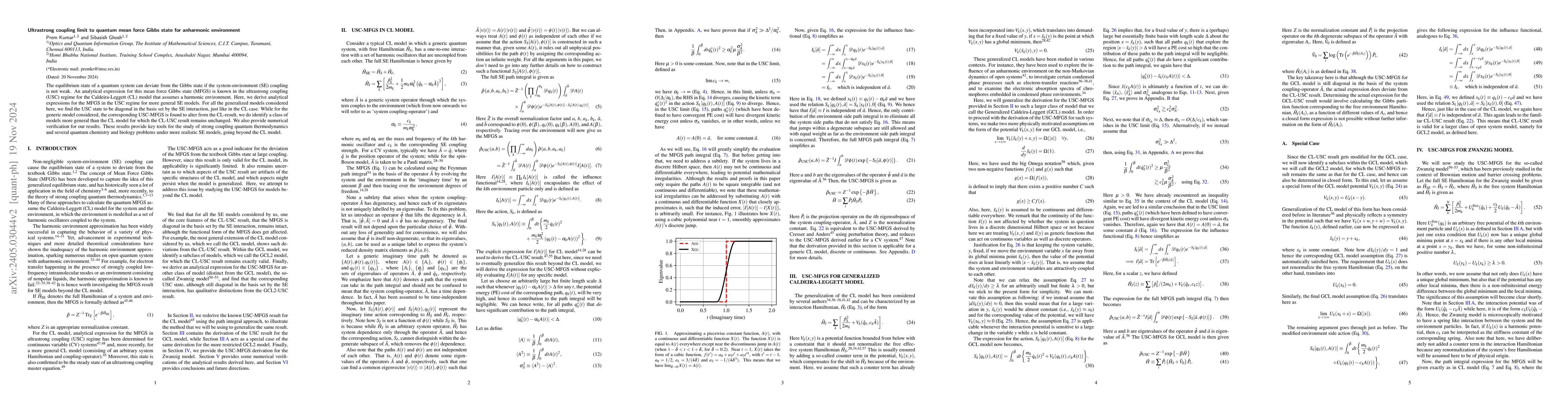 Thumbnail for Ultrastrong coupling limit to quantum mean force Gibbs state for
  anharmonic environment