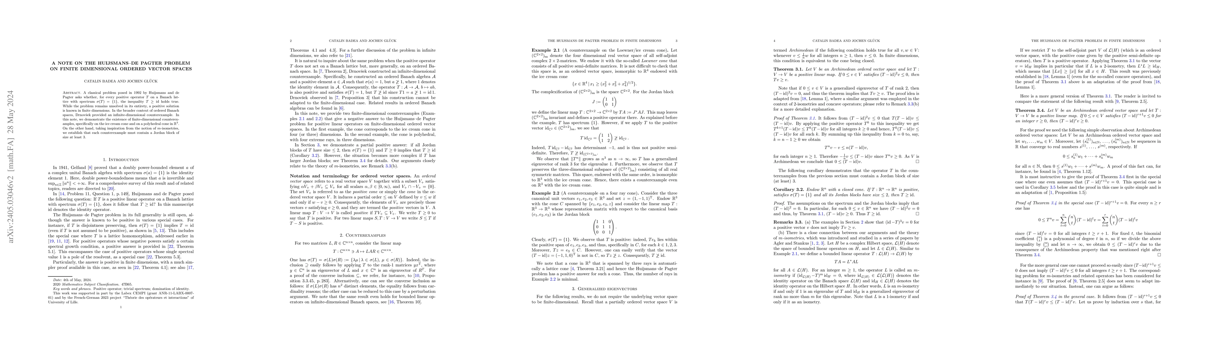 Thumbnail for A note on the Huijsmans-de Pagter problem on finite dimensional ordered
  vector spaces