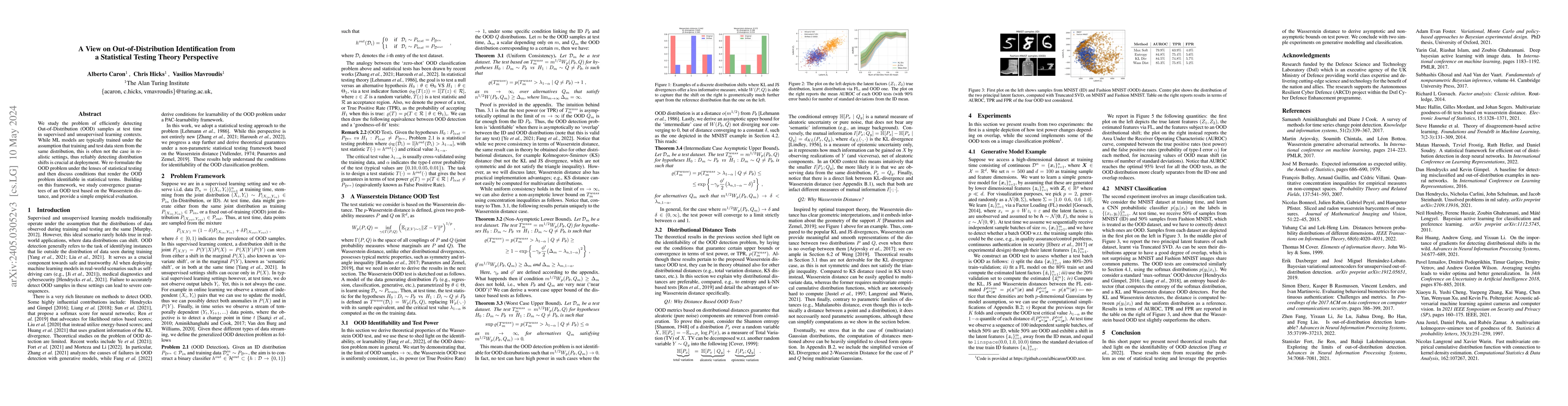 Thumbnail for A View on Out-of-Distribution Identification from a Statistical Testing
  Theory Perspective