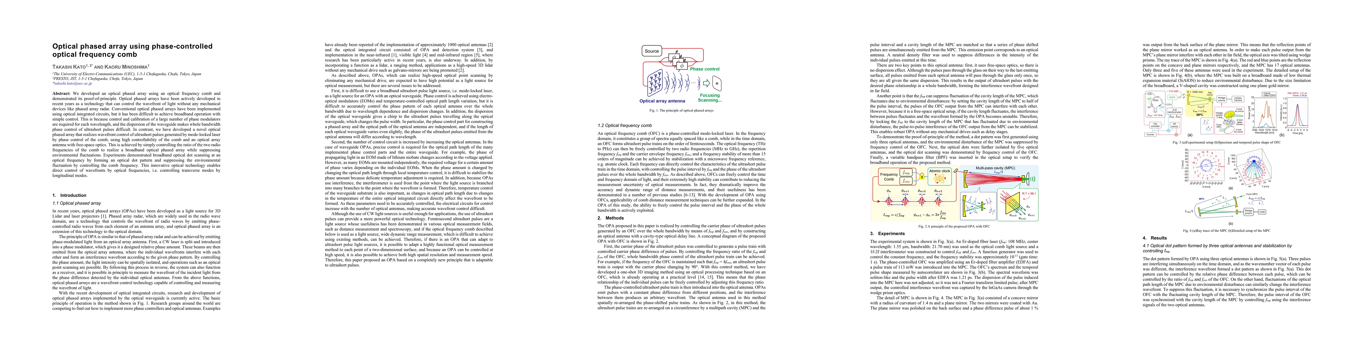 Thumbnail for Optical phased array using phase-controlled optical frequency comb