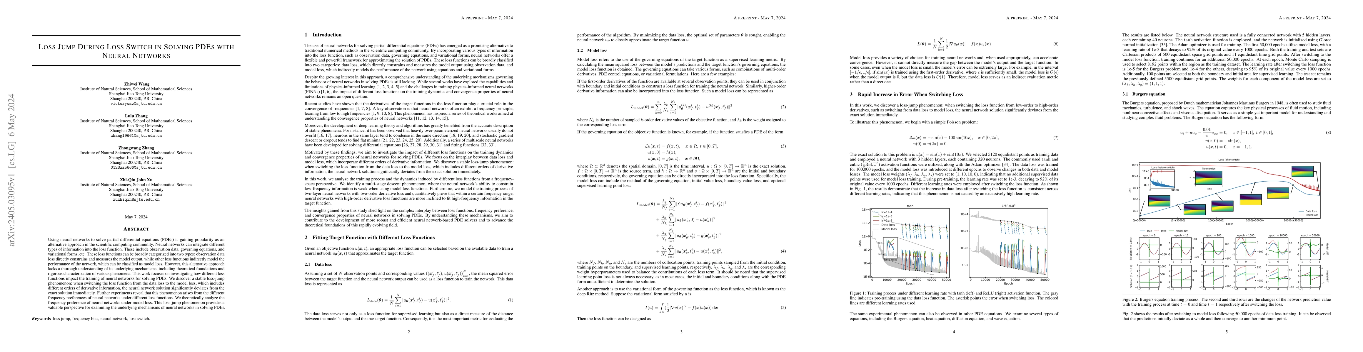 Thumbnail for Loss Jump During Loss Switch in Solving PDEs with Neural Networks