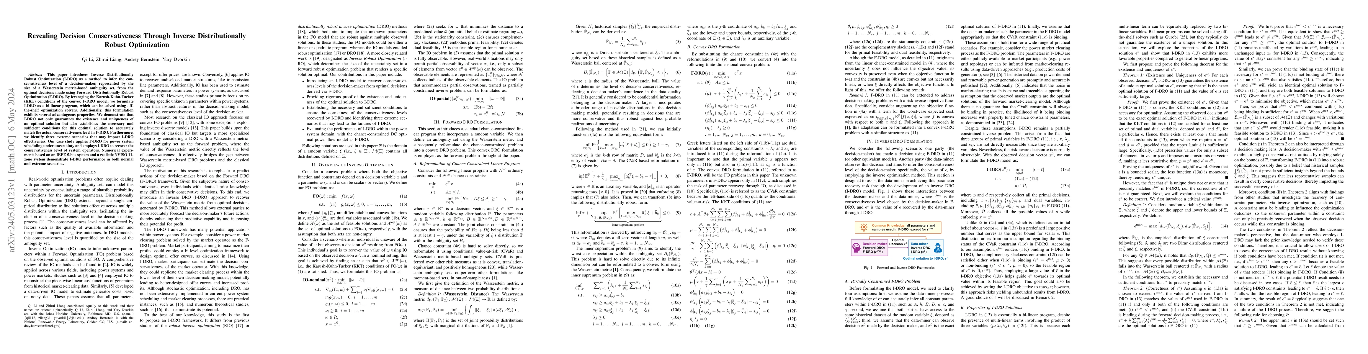 Thumbnail for Revealing Decision Conservativeness Through Inverse Distributionally
  Robust Optimization
