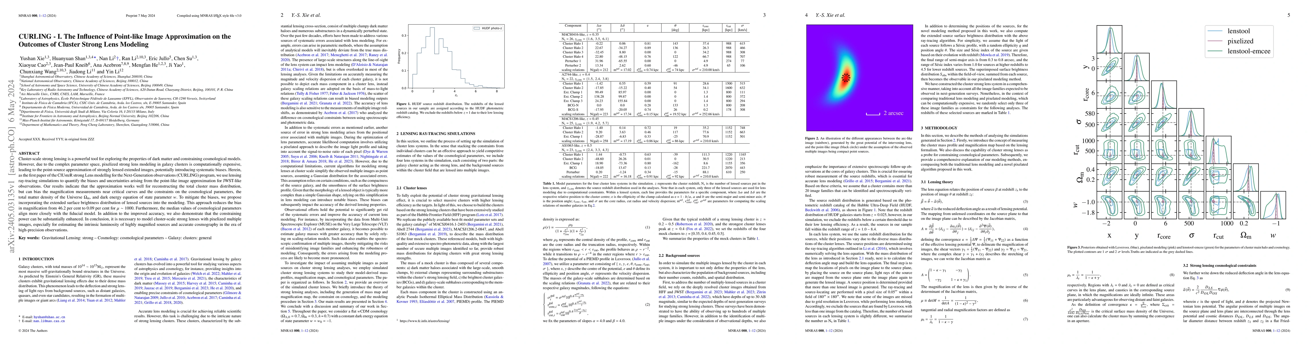 Thumbnail for CURLING - I. The Influence of Point-like Image Approximation on the
  Outcomes of Cluster Strong Lens Modeling