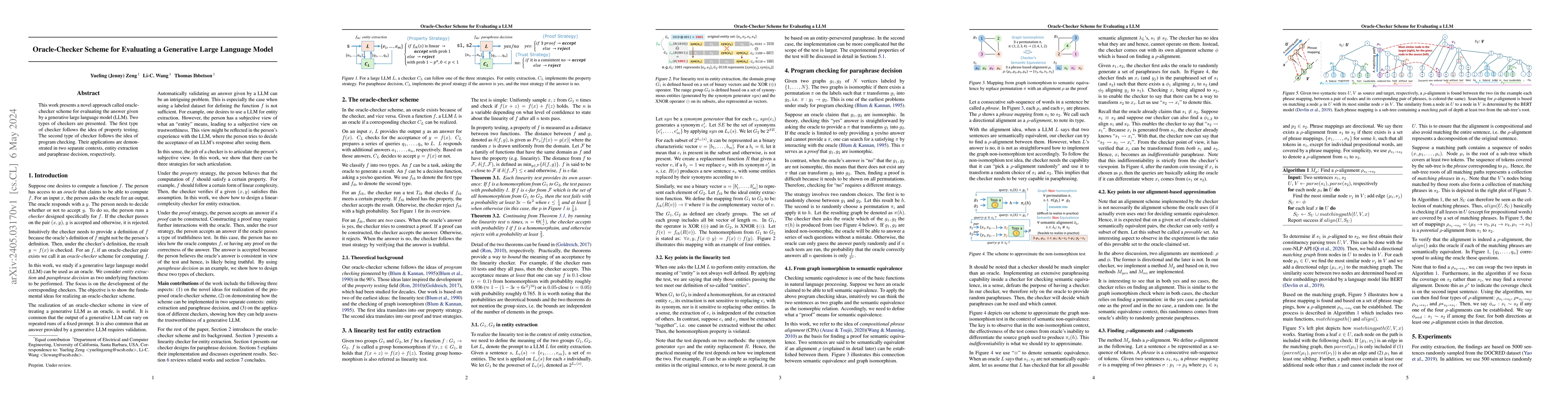 Thumbnail for Oracle-Checker Scheme for Evaluating a Generative Large Language Model