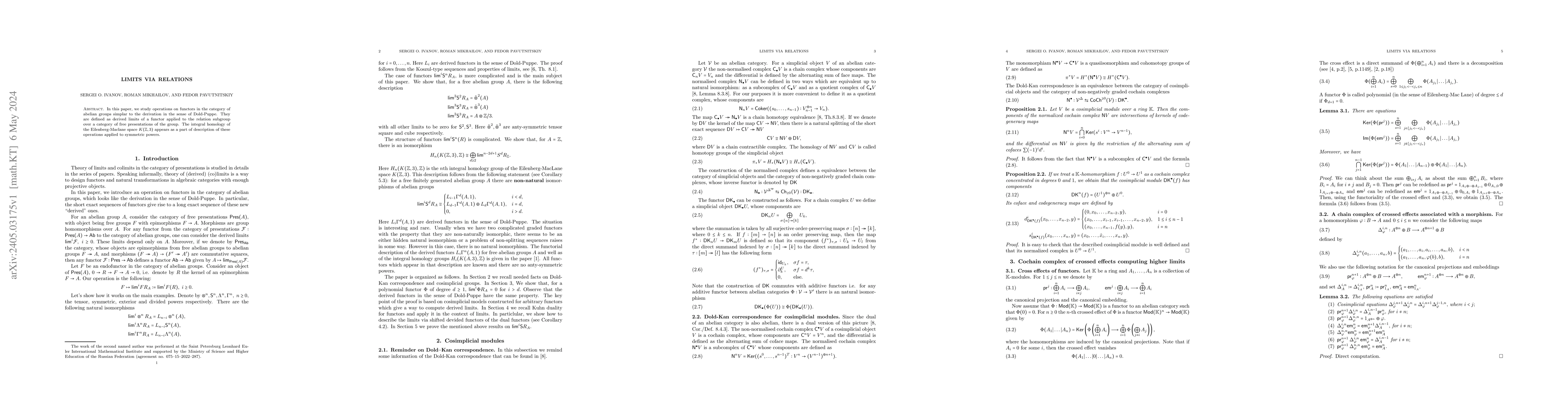 Thumbnail for Limits via relations