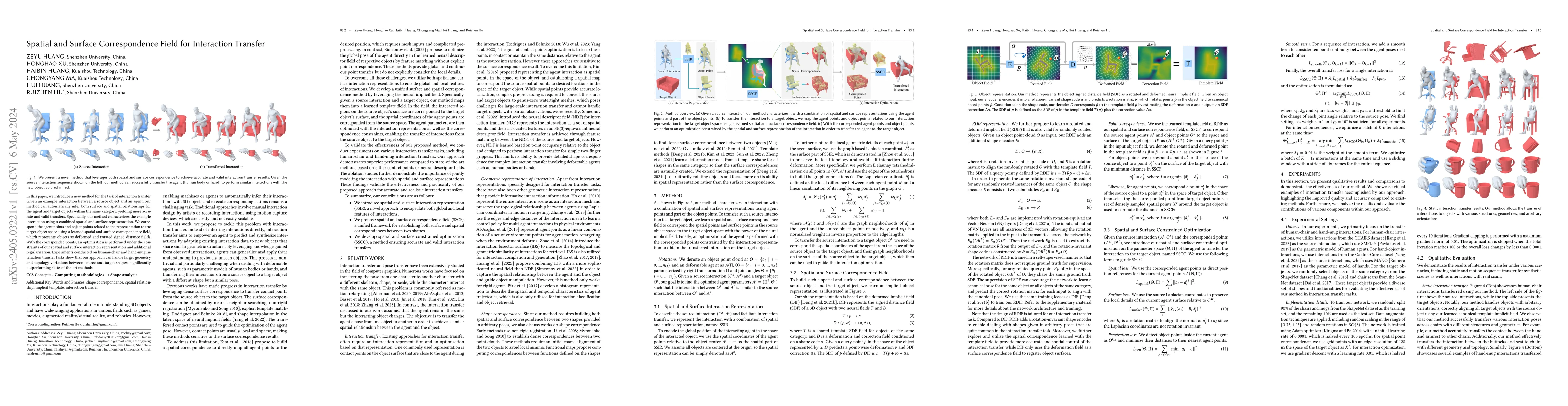 Thumbnail for Spatial and Surface Correspondence Field for Interaction Transfer