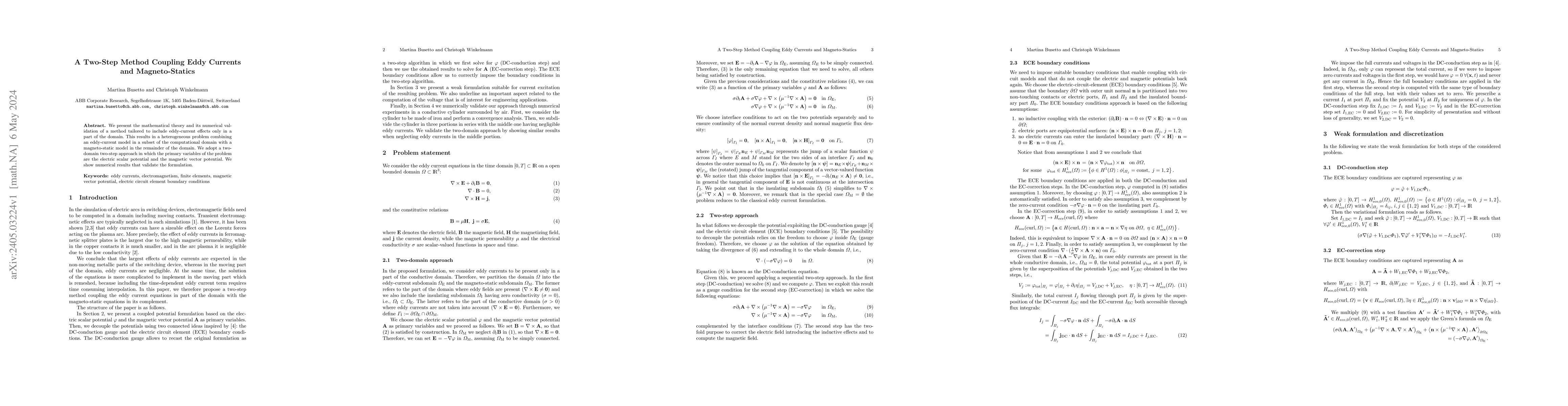 Thumbnail for A Two-Step Method Coupling Eddy Currents and Magneto-Statics