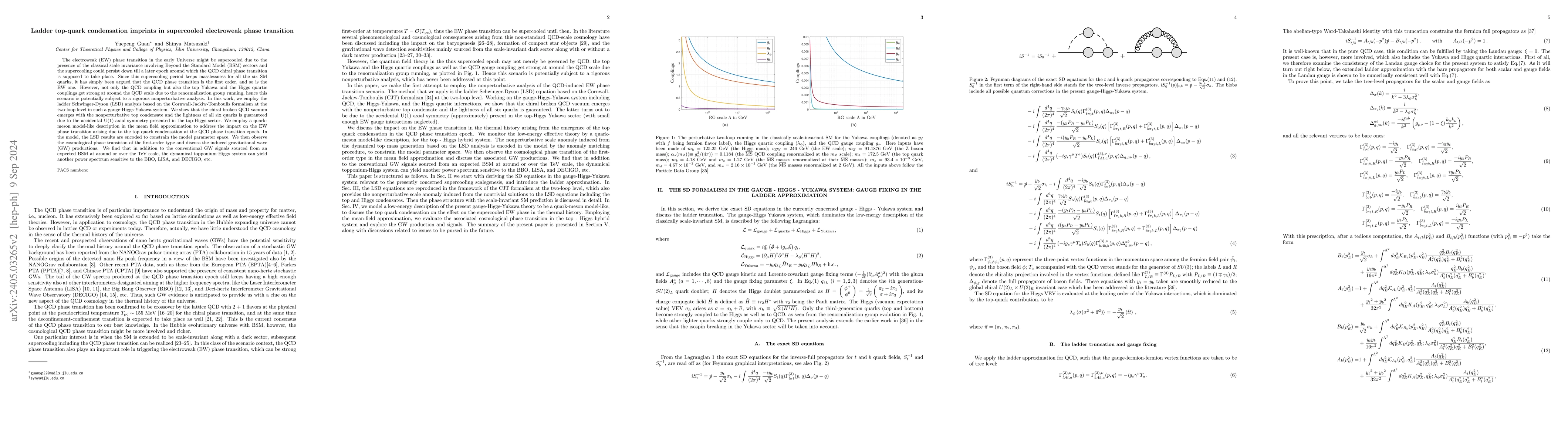 Thumbnail for Ladder top-quark condensation imprints in supercooled electroweak phase
  transition