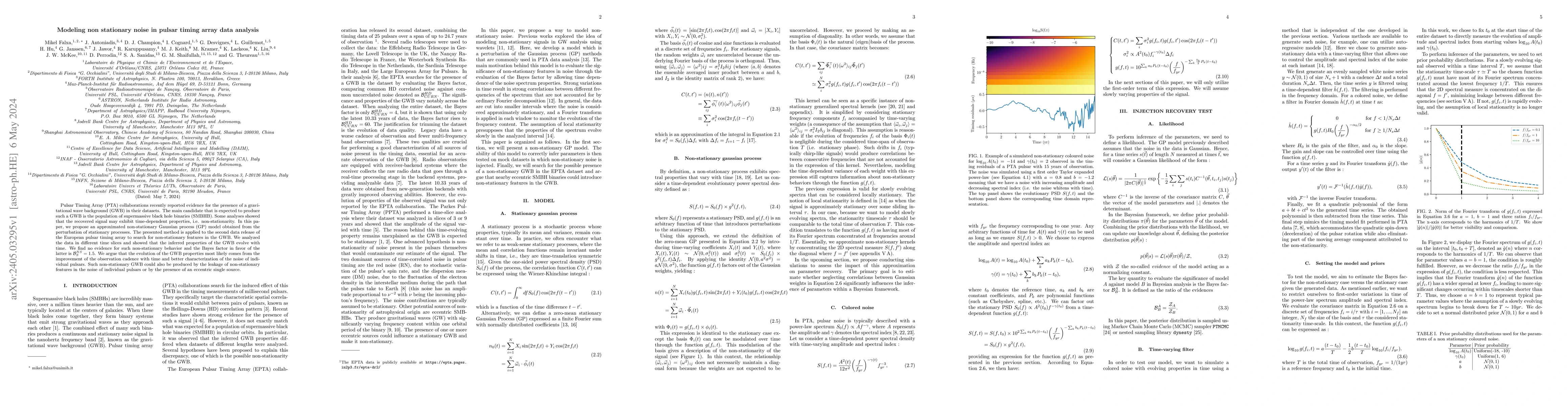 Thumbnail for Modeling non stationary noise in pulsar timing array data analysis