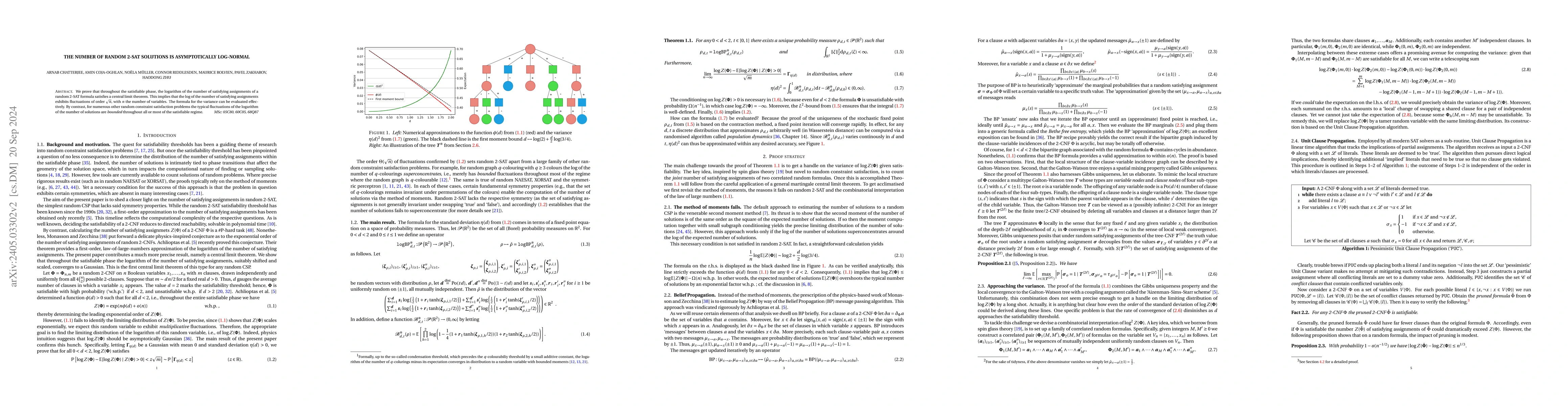 Thumbnail for The number of random 2-SAT solutions is asymptotically log-normal