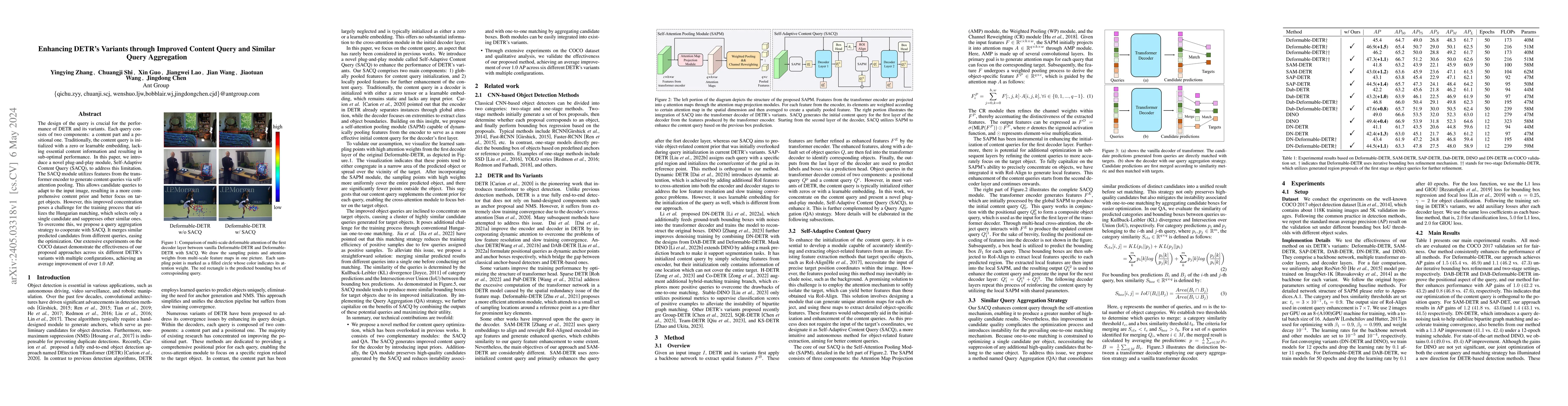 Thumbnail for Enhancing DETRs Variants through Improved Content Query and Similar
  Query Aggregation