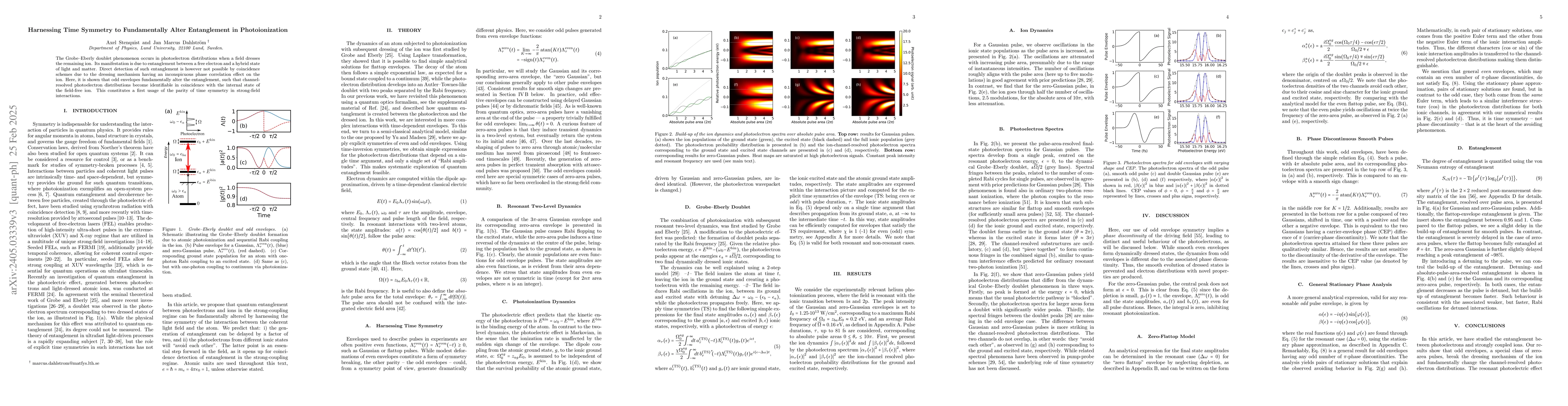 Thumbnail for Delayed Electron-Ion Entanglement Revealed with Zero Area Pulses