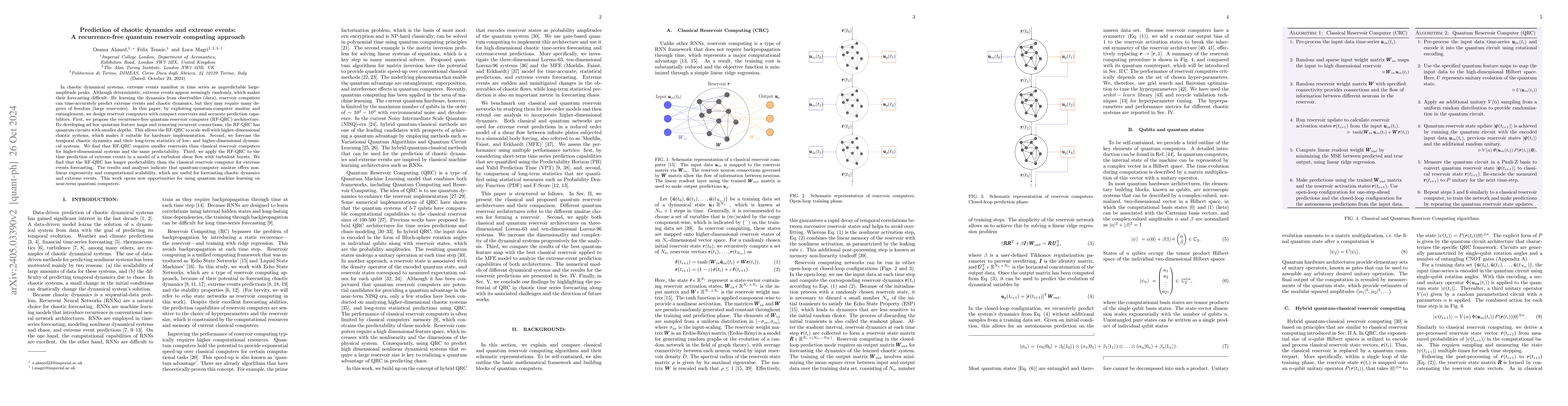 Thumbnail for Prediction of chaotic dynamics and extreme events: A recurrence-free
  quantum reservoir computing approach