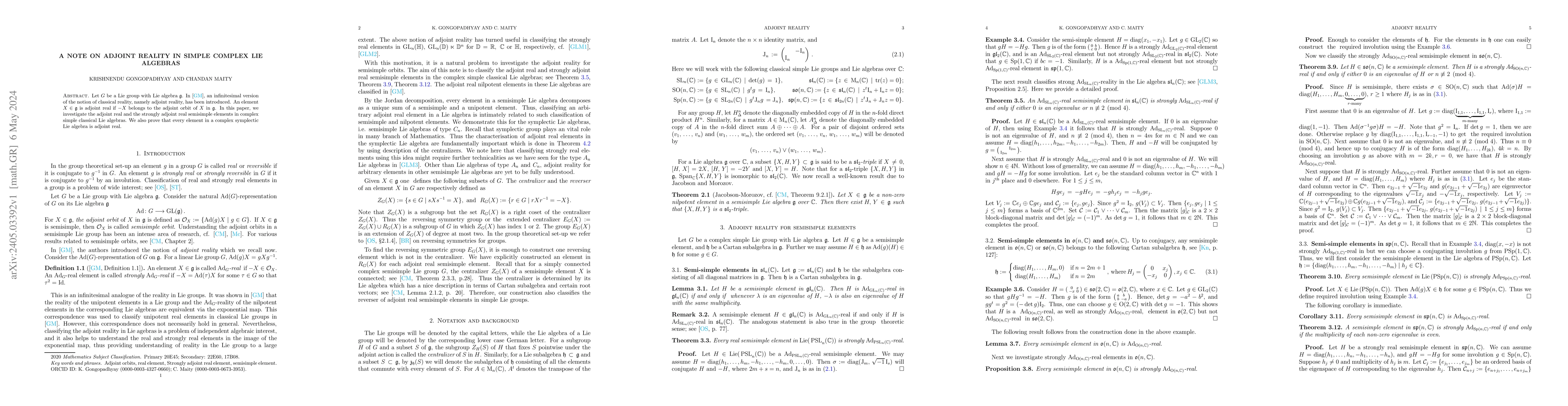 Thumbnail for A note on adjoint reality in simple complex Lie algebras