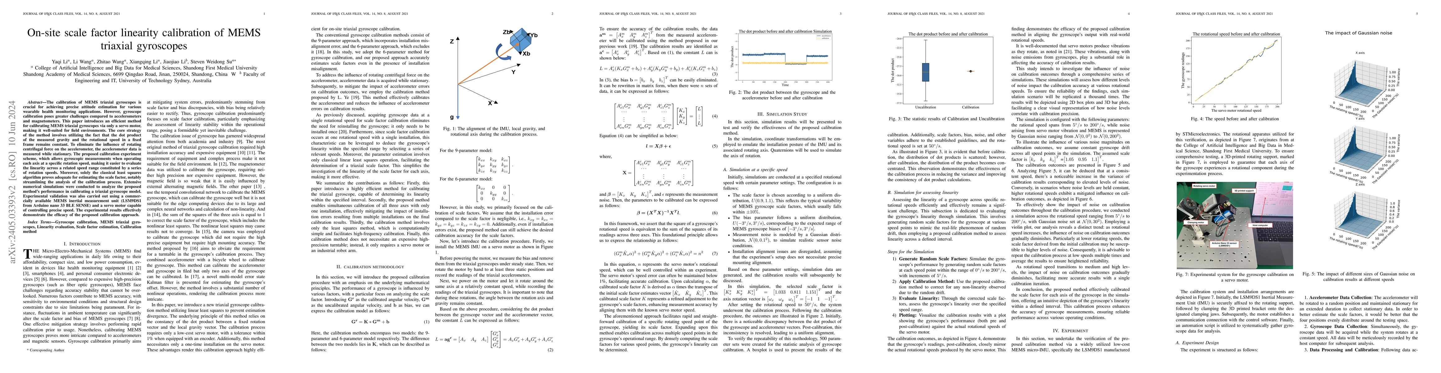 Thumbnail for On-site scale factor linearity calibration of MEMS triaxial gyroscopes