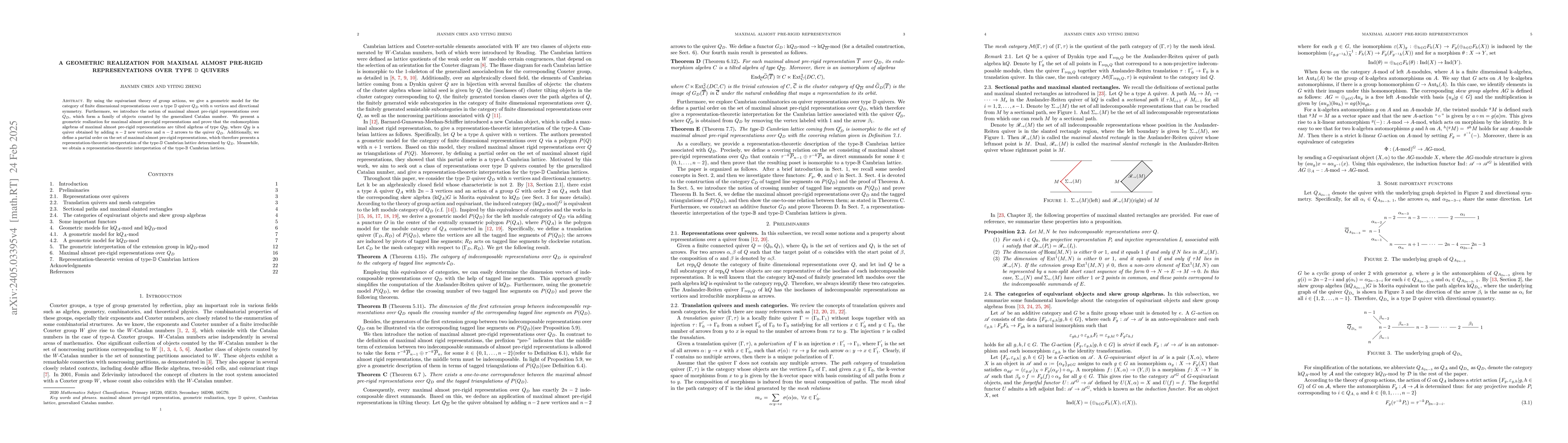 Thumbnail for A geometric realization for maximal almost pre-rigid representations
  over type $\mathbb{D}$ quivers