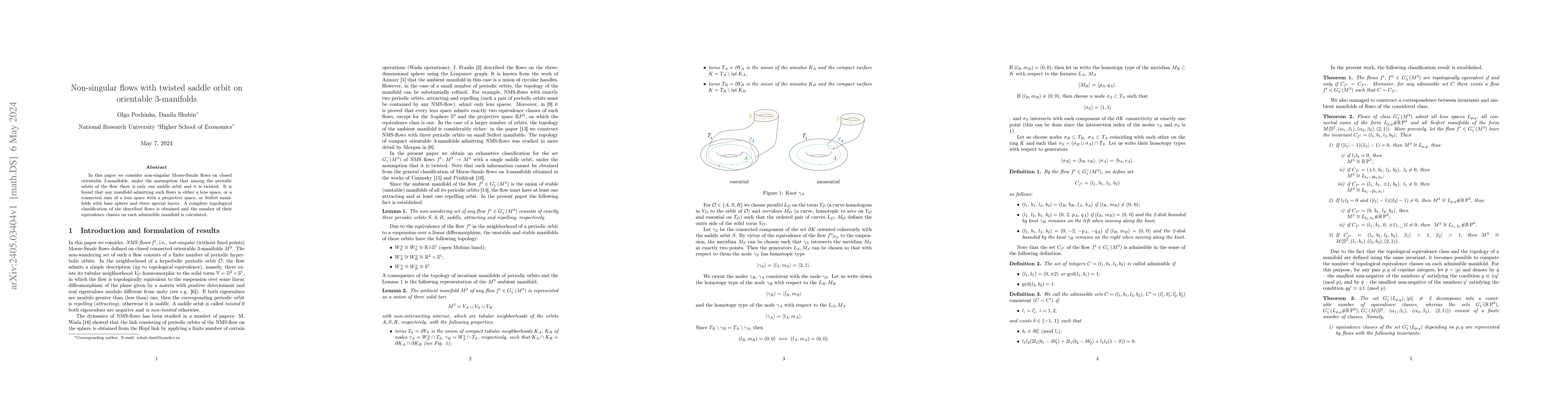 Thumbnail for Non-singular flows with twisted saddle orbit on orientable 3-manifolds