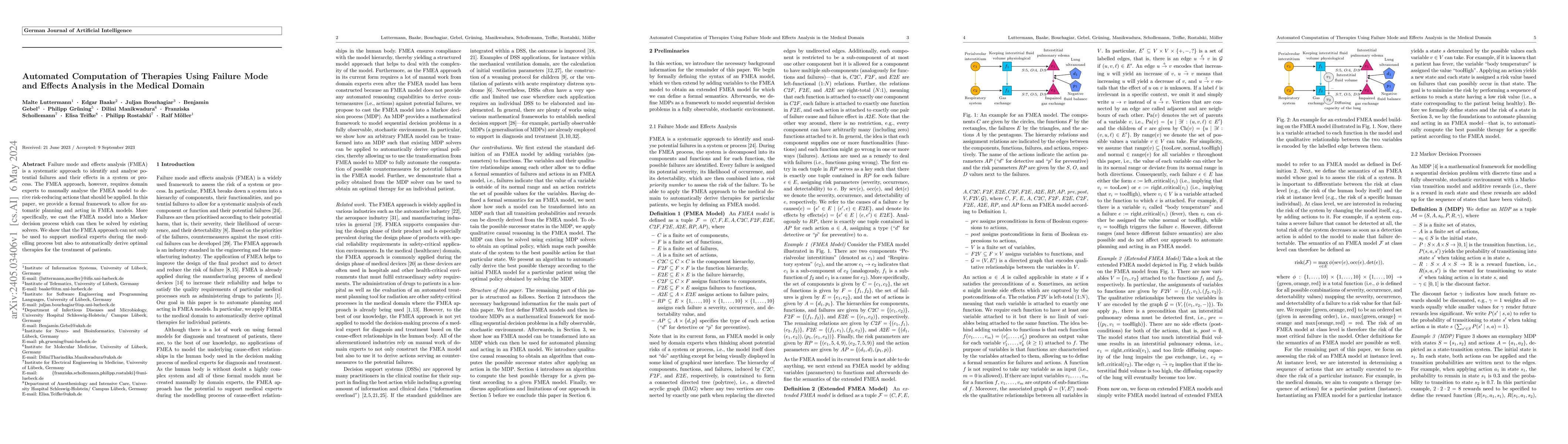 Thumbnail for Automated Computation of Therapies Using Failure Mode and Effects
  Analysis in the Medical Domain