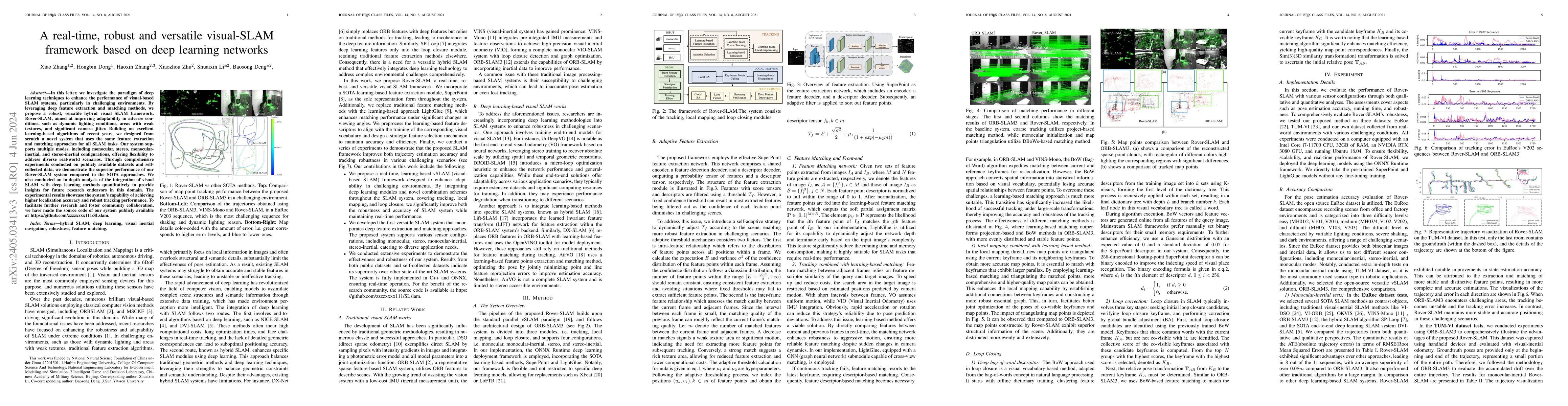 Thumbnail for A real-time, robust and versatile visual-SLAM framework based on deep
  learning networks
