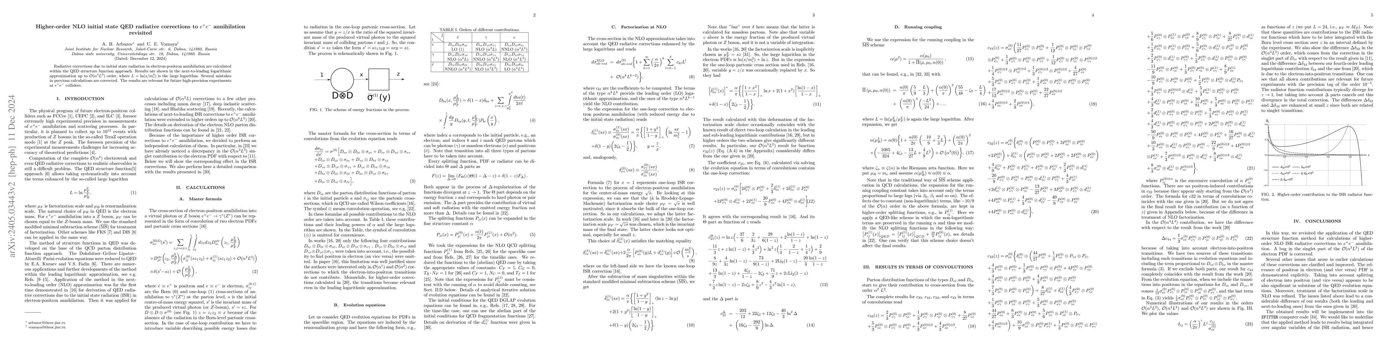 Thumbnail for Higher-order NLO initial state QED radiative corrections to e+e-
  annihilation revisited