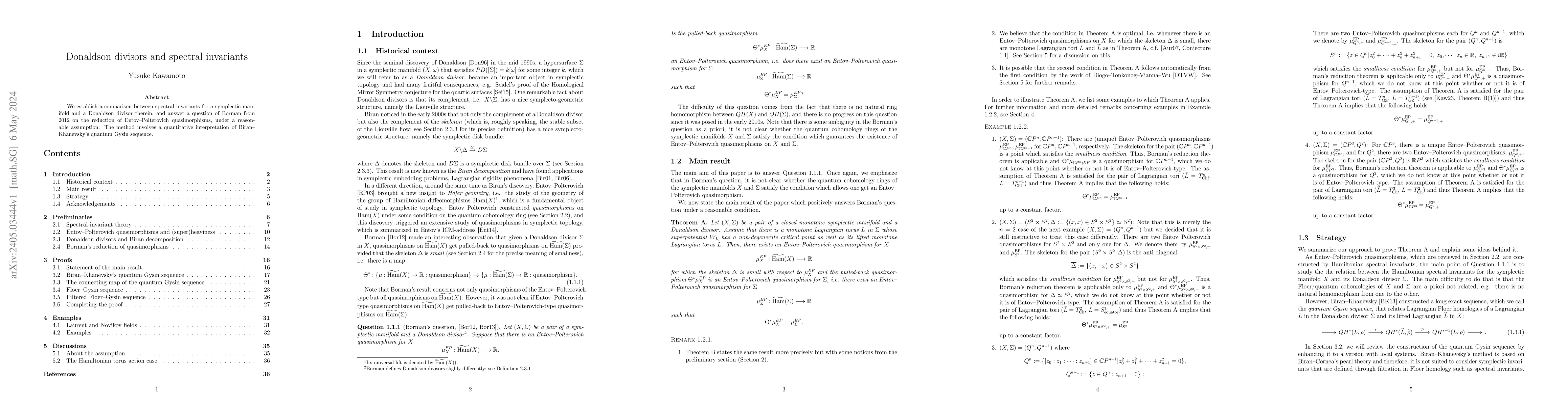 Thumbnail for Donaldson divisors and spectral invariants