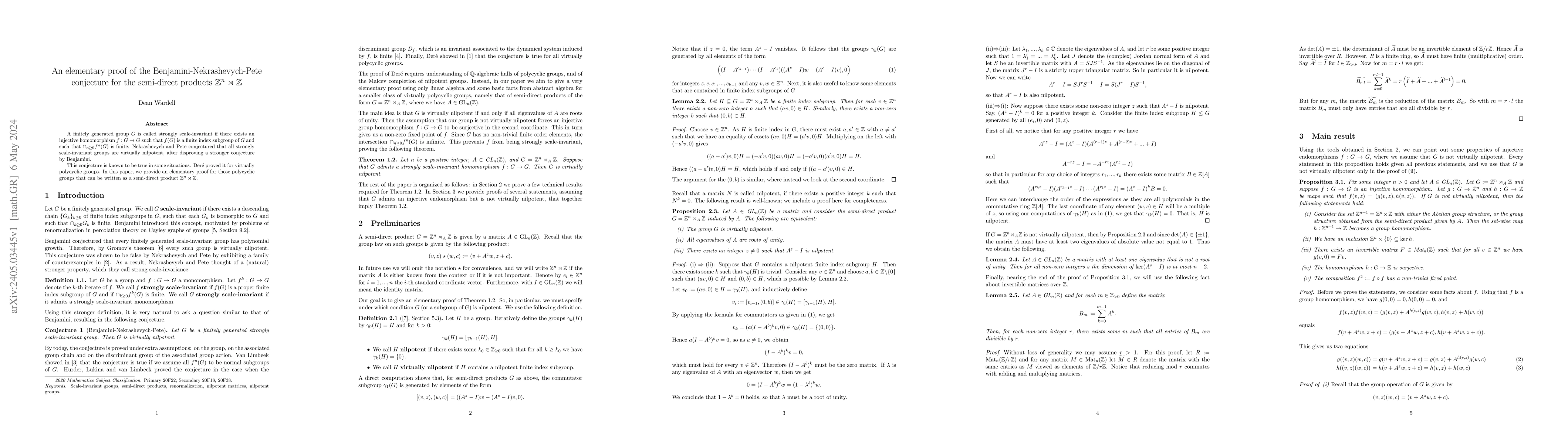 Thumbnail for An elementary proof of the Benjamini-Nekrashevych-Pete conjecture for
  the semi-direct products $\mathbb{Z}^n\rtimes \mathbb{Z}$
