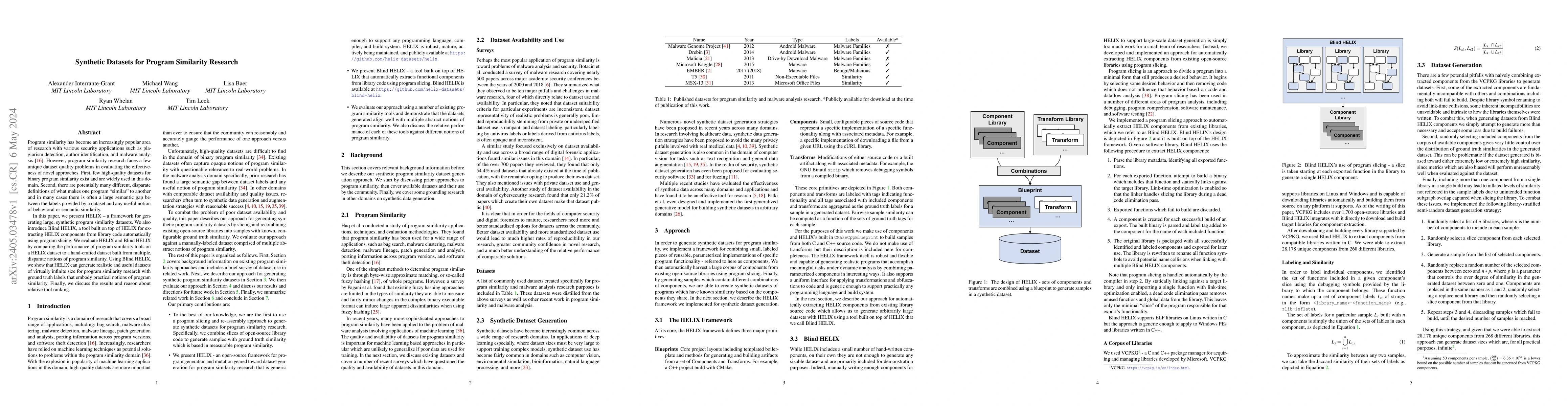 Thumbnail for Synthetic Datasets for Program Similarity Research