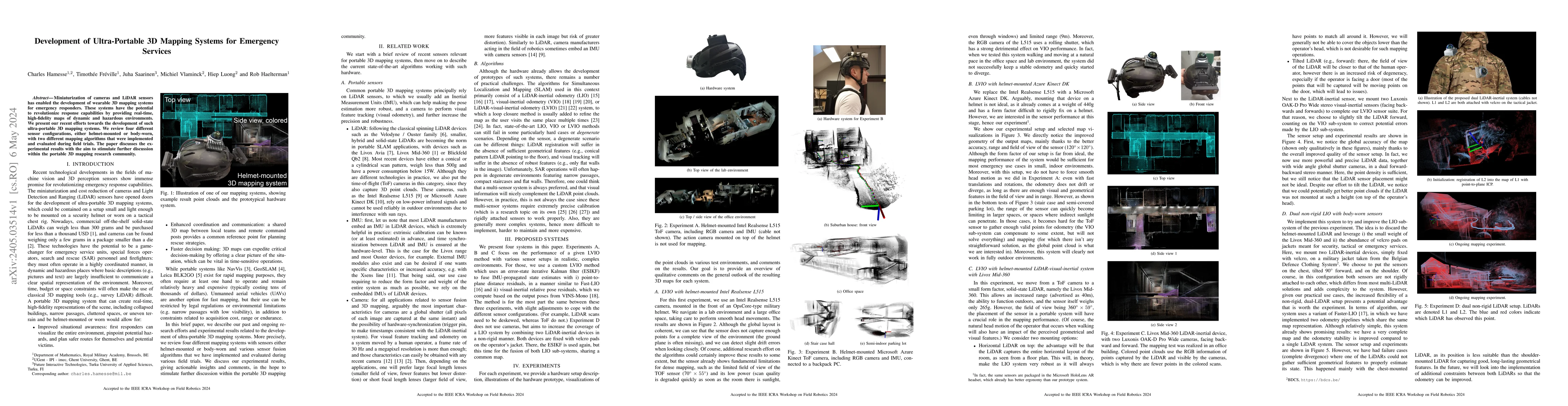 Thumbnail for Development of Ultra-Portable 3D Mapping Systems for Emergency Services
