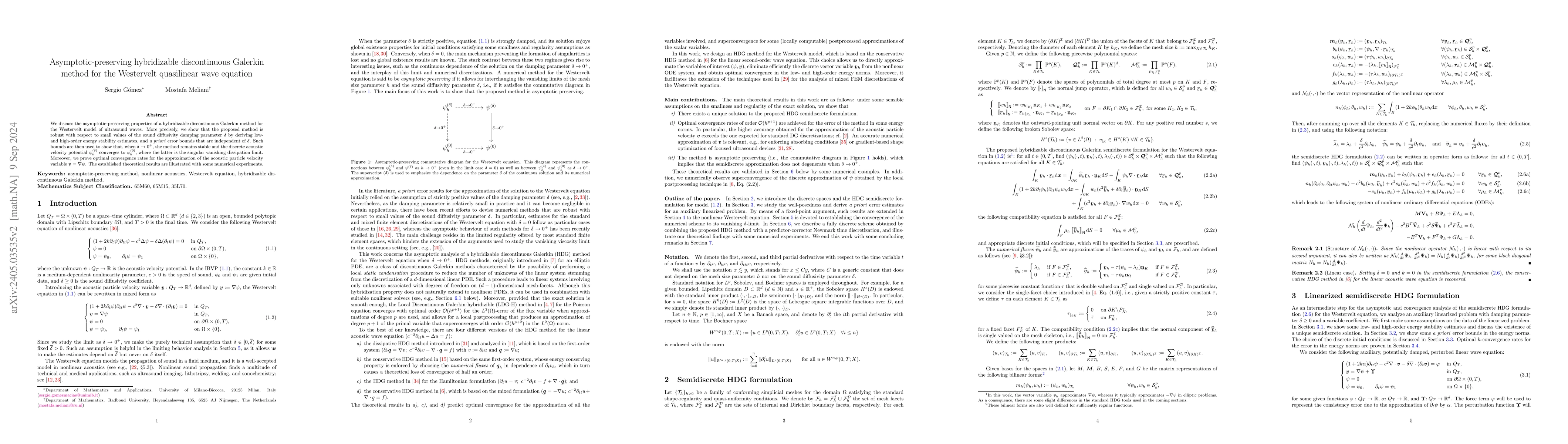 Thumbnail for Asymptotic-preserving hybridizable discontinuous Galerkin method for the
  Westervelt quasilinear wave equation